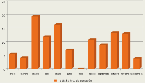 Horas de conexión